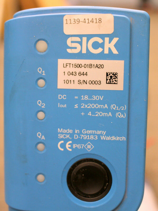 SICK Füllstandsgeber LFT1500-01B1A20 mit TDR-Technologie 1 Stromausgang 4-20mA