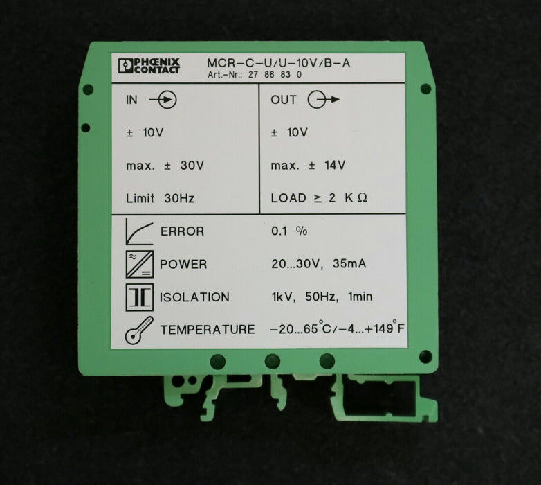 PHOENIX CONTACT Ausgabemodul Output module MCR-C-U/U-10V/B-A Art.Nr. 2786830