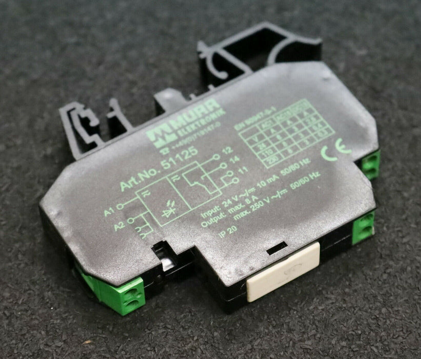 MURR Relais Art.Nr. 51125 Input 24AC/DC 10mA 50/60Hz Output 8A 250VAC/DC 50/60Hz