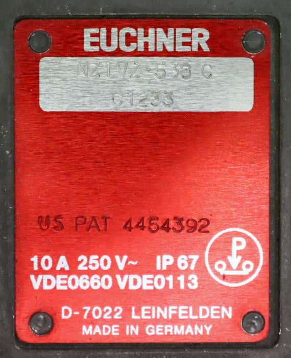 EUCHNER Sicherheitsschalter NZ1VZ-538 C C1233 10A 250VAC IP67 nach VDE0660