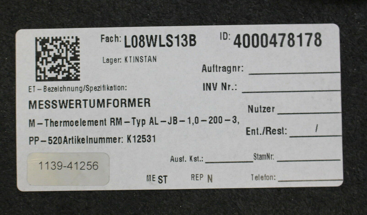 RÖSSEL Messwertumformer Mantel-Thermoelement AL-JB-1,0-200-3 AL - 1 Stück