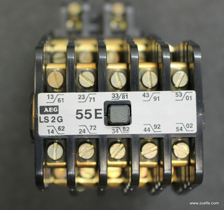 AEG Hilfsschütz control relay LS 2G.55E TKS Us=220VDC R 910-331-458-99