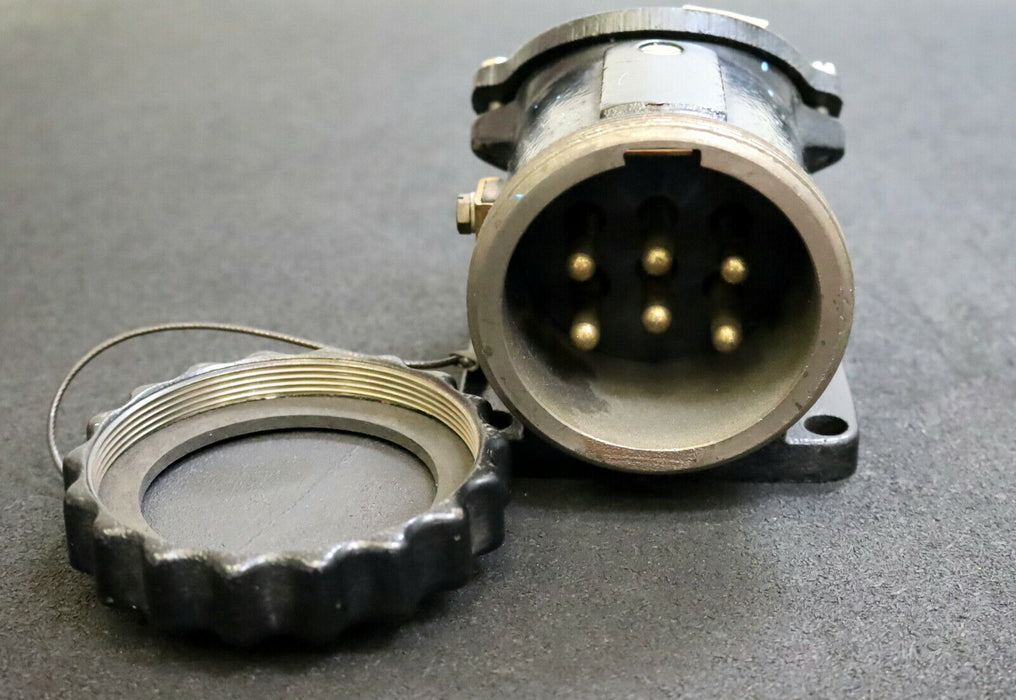 JOHANN LEIDEL Gerätestecker zum Anschrauben D 58 Polzahl 6 +E mit Stiftkontakten