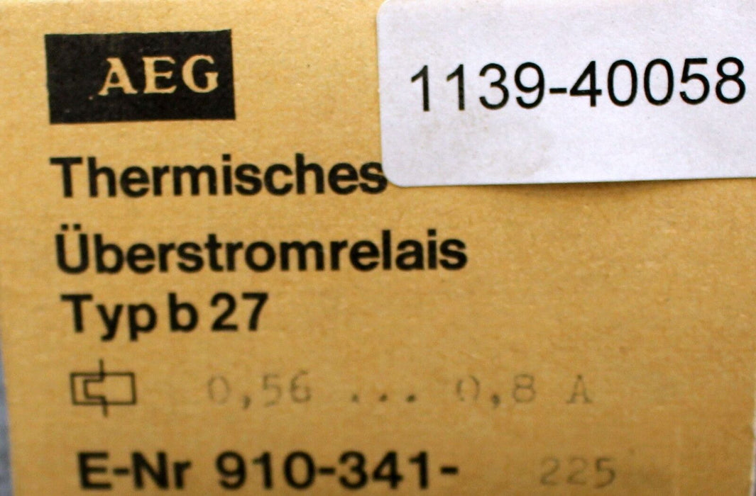 AEG Thermisches Überstromrelais b27 0.56-0.8A - 910-341-225 - 1 Stück