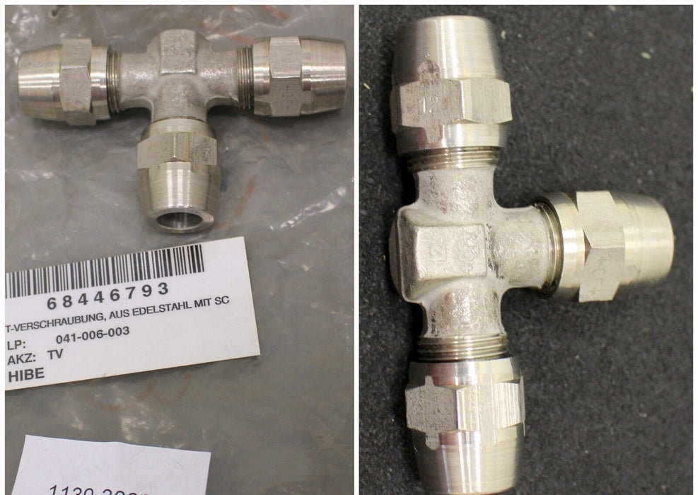 WAELISCHMILLER T-Verschraubung 4329-73/5 - aus Edelstahl mit Schneidringen
