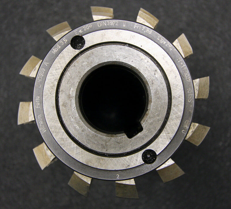 FETTE Stollenwälzfräser involute spine hob m= 3,5mm BP II nach DIN3972 20° EGW