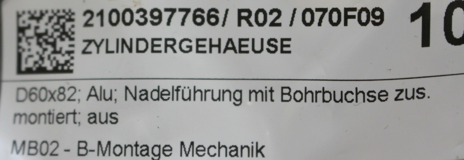 BORRIES Nadelführung mit Bohrbuchse Zylindergehäuse Art.Nr. 100013978 D60x82