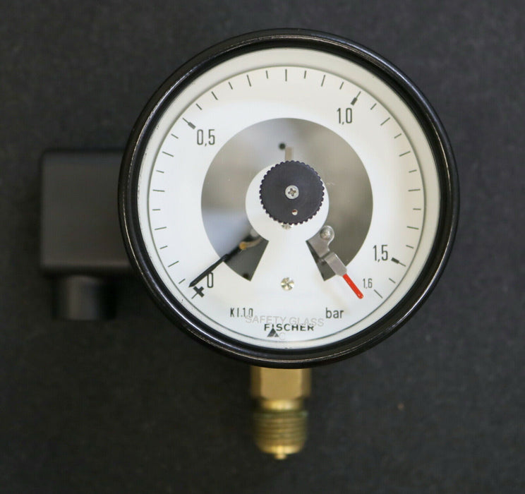 FISCHER Rohrfeder-Manometer MA1103D082000010 0-1,6bar Kl. 1,0 - KE20M100A3H2