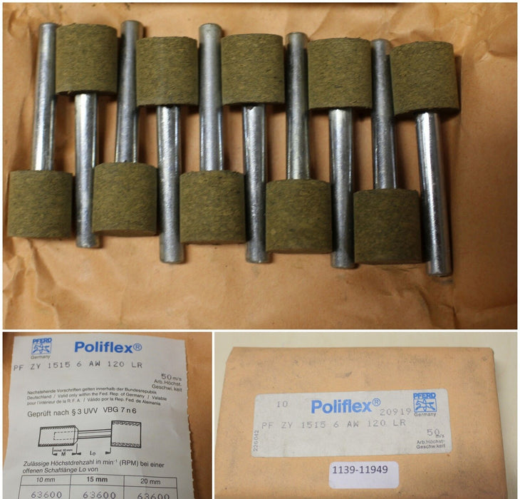 PFERD Poliflex Feinschleifstift PF ZY 1515/6 AW 120 LR-Art.Nr. 41234212-10 Stk.