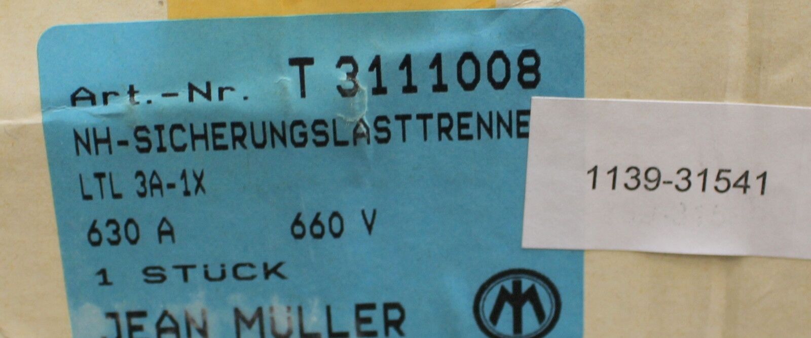 MÜLLER NH-Sicherungslasttrenner LTL 3A-1X 630A 660V - 1 Stück