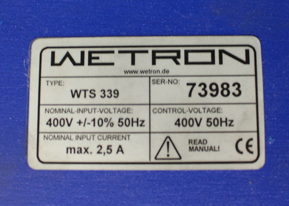 WETRON WTS 300 Type WTS 339 Steuerung 400V 50Hz max. 2.5A gebraucht