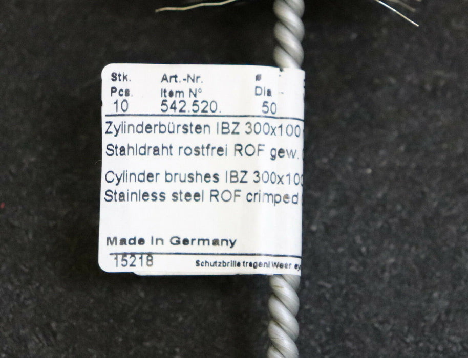 LESSMANN 4 Stück Zylinderbürste mit Öse 542.520 zum reinigen und entgraten