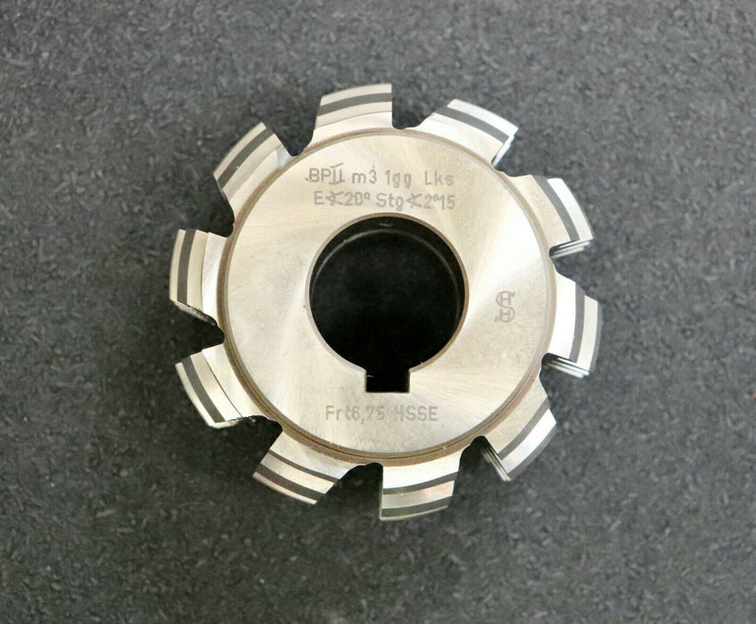 SHH Vollstahl-Wälzfräser m=3,0mm 20° EGW DIN 3972 BP II 1gg. LINKS! 10 Spannuten