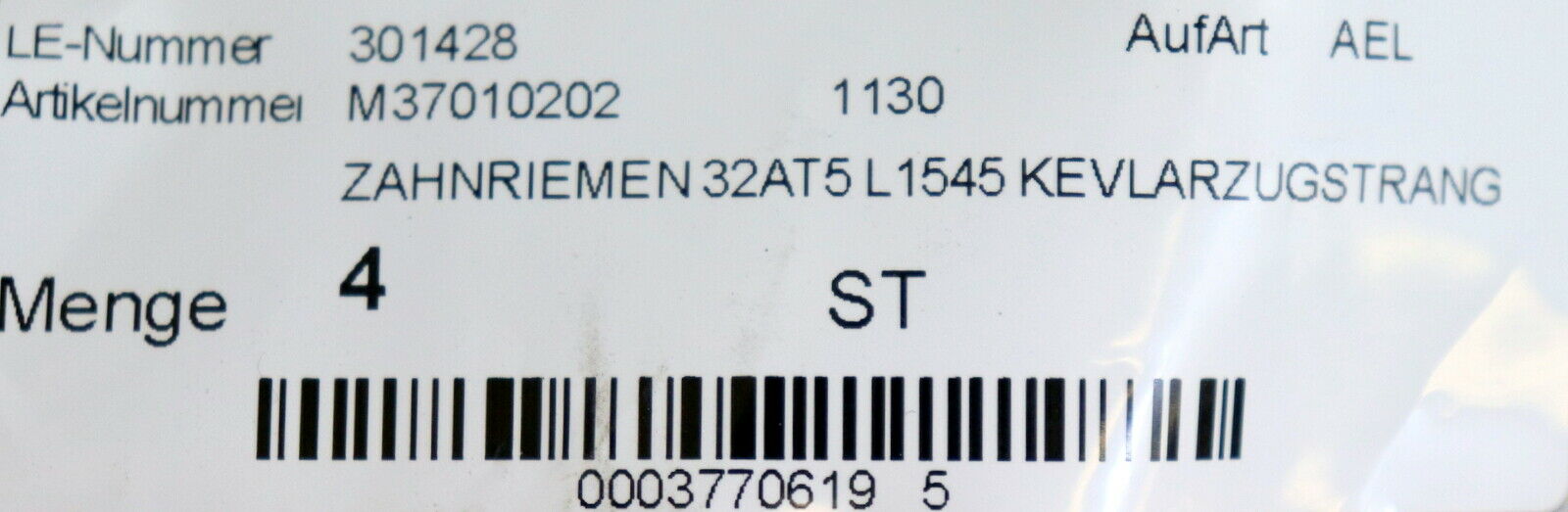 BRECO Zahnriemen 25T5 Länge 1545mm Breite 32mm - unbenutzt