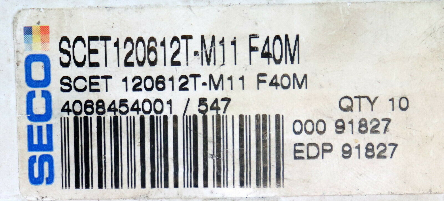 SECO 15 Stück Wendeplatten SCET120612T-M11 F40M QTY10
