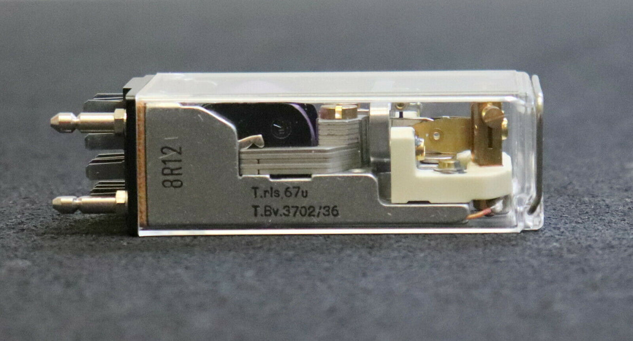 SIEMENS Kleinpolrelais T.rls 67u T.Bv.3702/36 P1-Kappe 8R12 Spule 3000/36