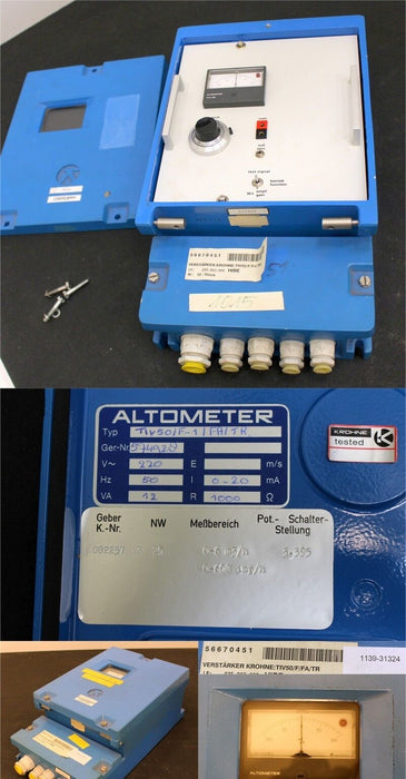 KROHNE Altometer Verstärker TIV50/F/FA/TR - 220V~ - 50 Hz - 0-20mA - 12VA