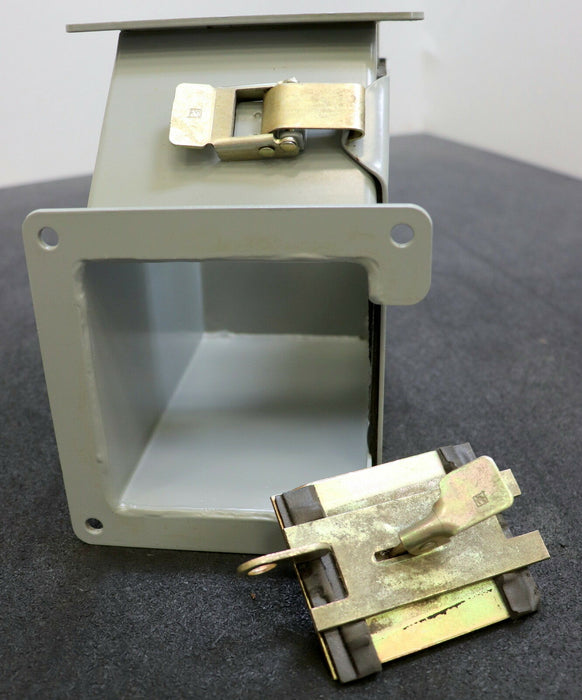 HOFFMAN Wireway, steel 90° Elbow Cat. No. F-44LE9A Type 12 Lay-In Top Opening 4"