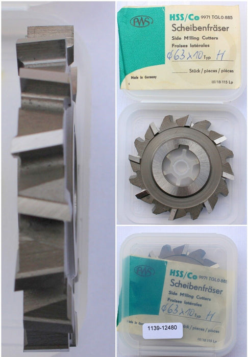 Scheibenfräser DIN 885 Art.-Nr. 14131050 Form A Typ H Ø63js16x10k11xØ22H7