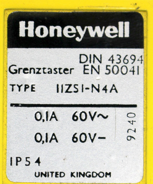 HONEYWELL Grenztaster IIZSI-N4 0,1A 60V~  0,1A 60V= IP54 nach DIN43694