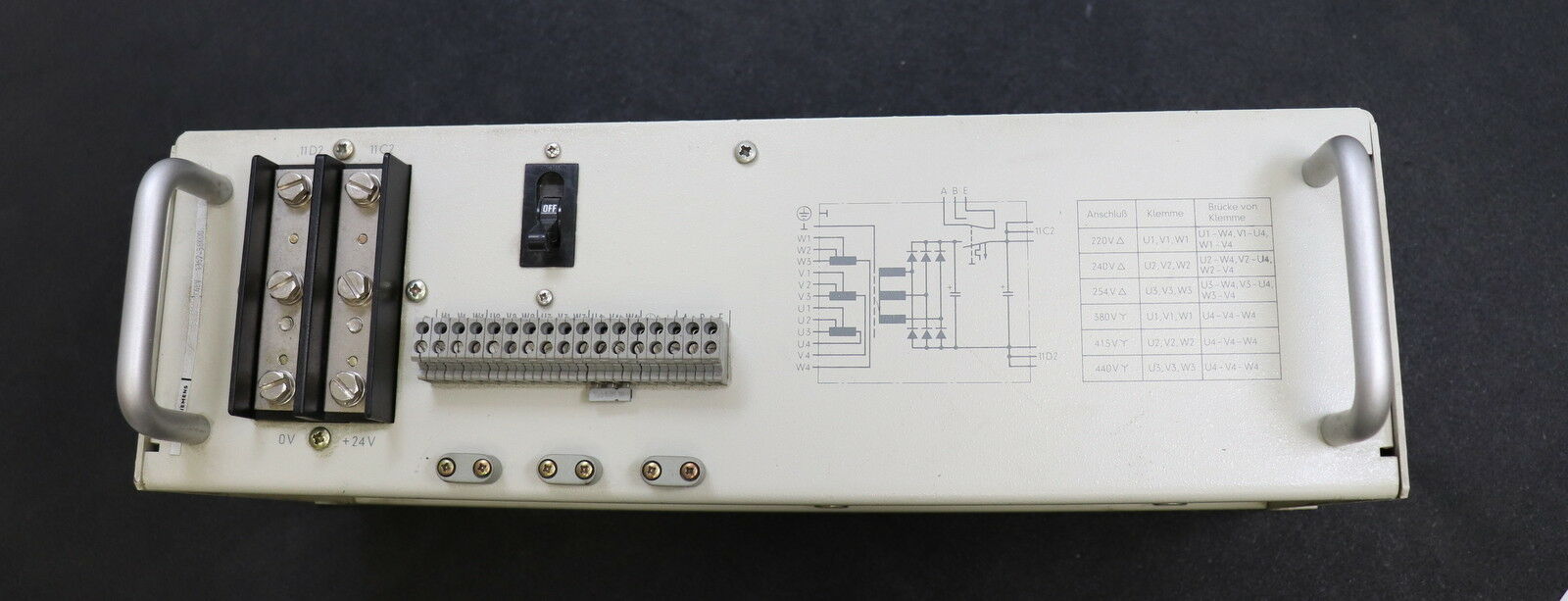 SIEMENS Einbau-Netzgerät System SVS2 6EV1362-5BK00 Typ D220, 380 G24 / 40 WG