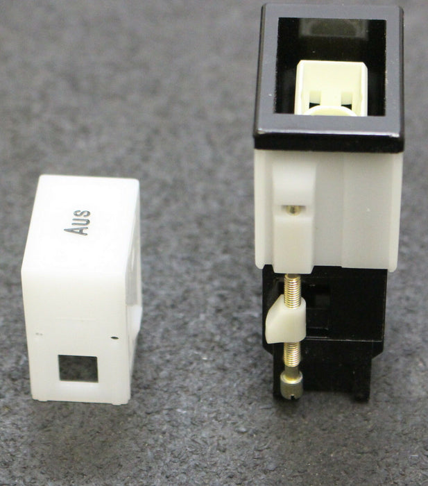 EAO 10 Lampenhalter - Lamp Holder 02-061-001 mit Blenden 5x "Ein" + 5x "Aus"