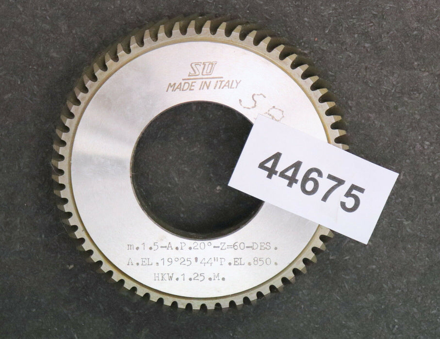 SAMPUTENSILI Scheibenschneidrad für Schrägverzahnung m= 1,5mm 20° EGW hkw=1,25xm