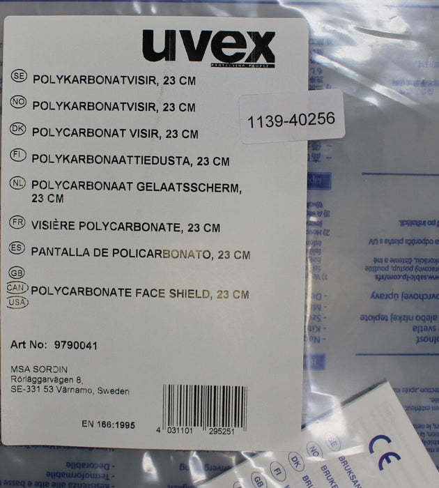 UVEX Polykarbonatvisier 23cm Art.-No. 9790041 - 2 Stück