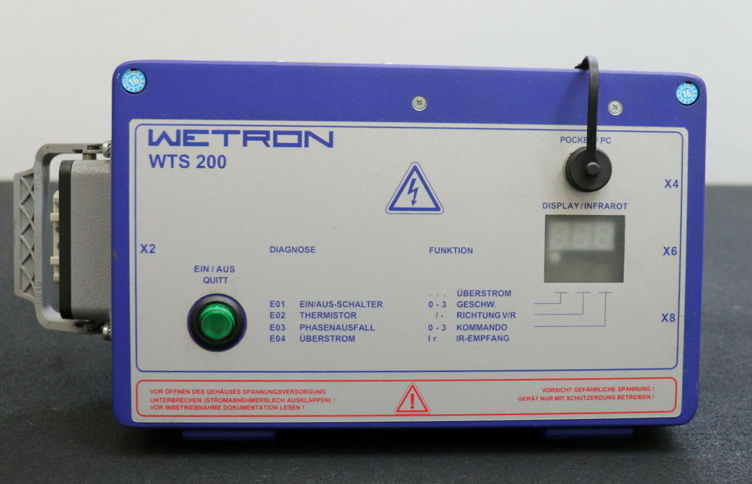 WETRON WTS 200 Type WTS 217 Steuerung 400V 50Hz max. 2.5A gebraucht