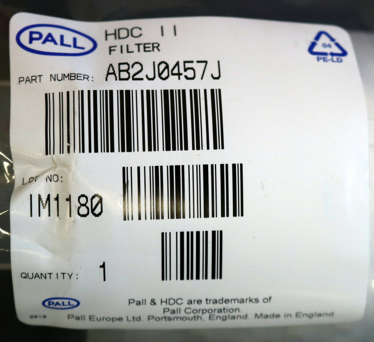 PALL HDC II Filter Part.No. AB2J0457J 4,5µm AußenØ 82mm InnenØ 70mm Länge 40mm
