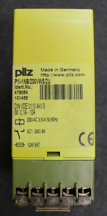 PILZ Zeitrelais PAI-1NB/230VWS/2U Sicherheitsschaltgerät 230VAC 3,5VA 50-60Hz AC