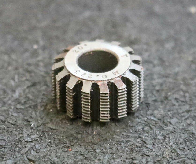 MIKRON Vollstahl-Wälzfräser m= 0,223 - Ø18x10xØ8mm 1gg. Rechts 15 Spanuten