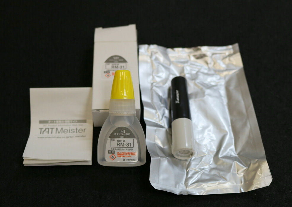 SHACHIHATA TAT Stempel mit Nachfüllbehälter XQTR-06-G "2" + XQTR-20-RM-31
