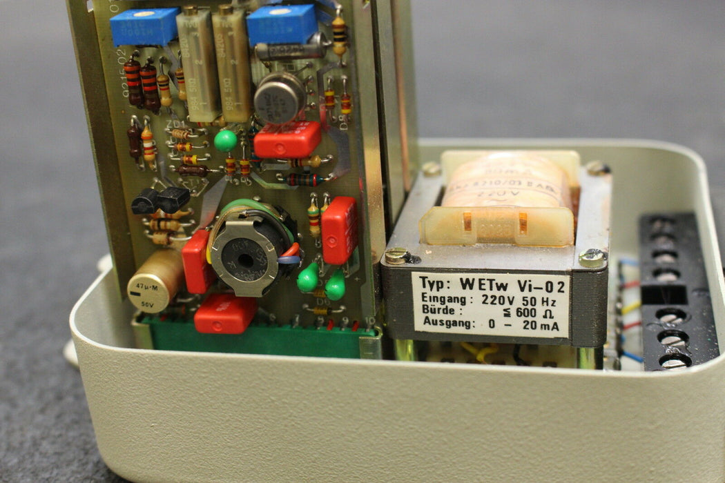FSG 1 Umformer WETw Vi-02/6 Eingang 220V - 50Hz Bürde < 600 Ohm - Ausgang 0-20mA