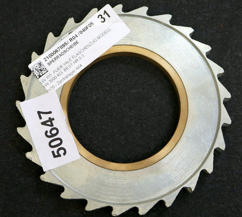 YALE Sperrradscheibe LW155 Best.Nr. 0 306 156 zu YALE Flaschenzug Typ LW 3000kg