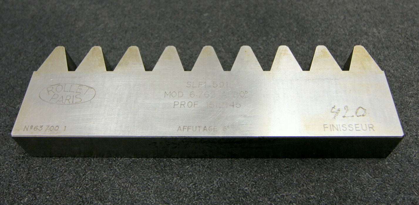 ROLLET PARIS Hobelkamm rack cutter m= 6,762 Angle 20°