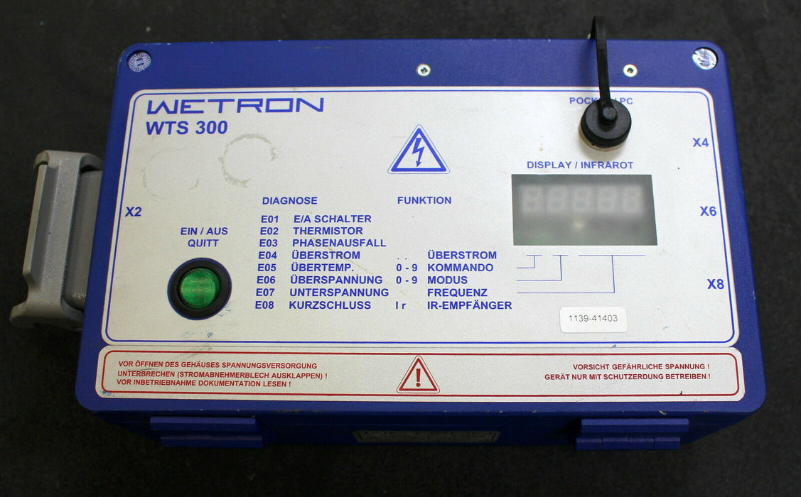 WETRON WTS 300 Type WTS 339 Steuerung 400V 50Hz max. 2.5A gebraucht