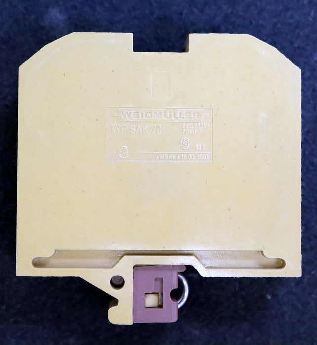 WEIDMÜLLER 5x Durchgangsklemme SAK 70 KRG Art. Nr. 034082 600V 150A 4 to 2/0
