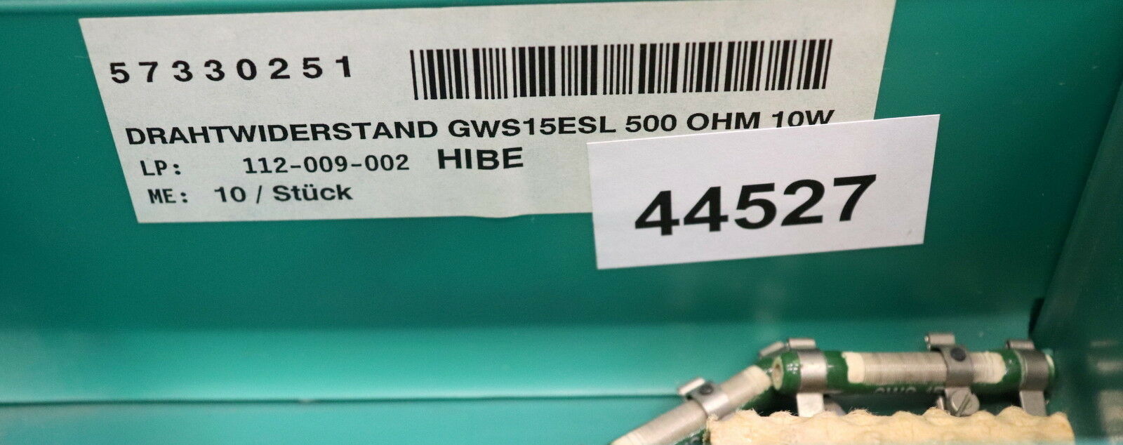 ROSENTHAL glasierter Drahtwiderstand 237 GWS 15E 500 Ohm - unbenutzt