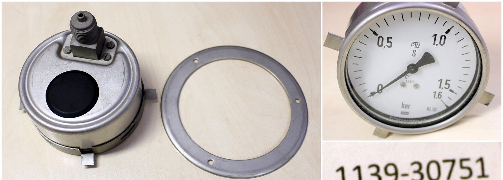 WIKA Präzisionsmanometer 232.30.100 0/1,6bar - Kl. 1,0 - Anschluss 1/2"