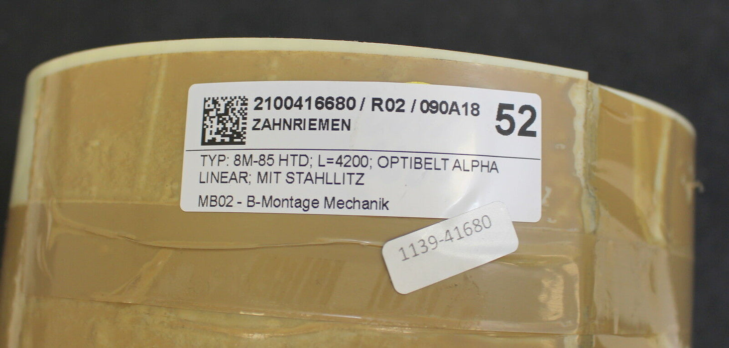 OPTIBELT Zahnriemen ALPHA LINEAR ZR4200 8M-65 Gesamtlänge 4200mm Breite 85mm