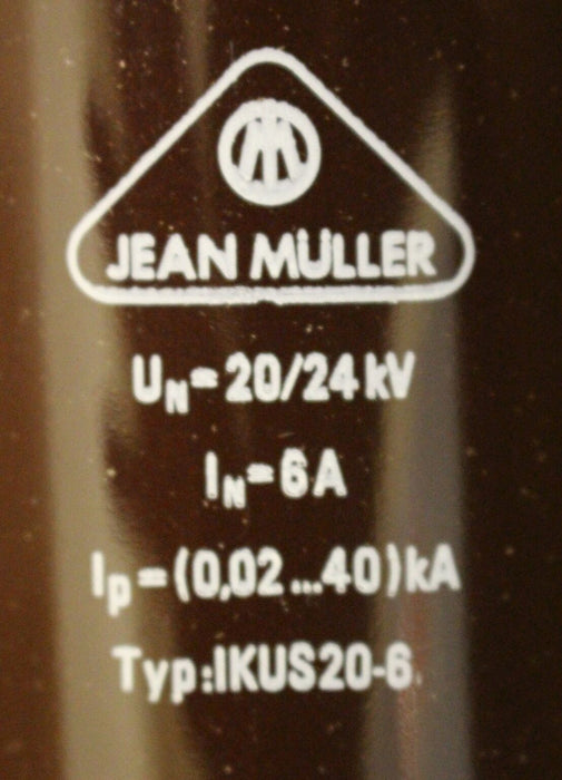JEAN MÜLLER Hochspannungs-Hochleistungs-Sicherungseinsatz In=6A Un=20/24kV