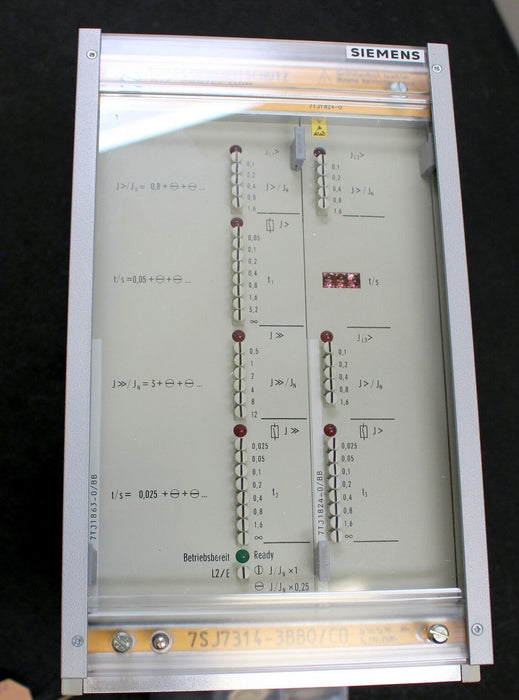 SIEMENS unabhängiger Überstromzeitschutz 7SJ7314-3BB0 - 250VDC - 1A -