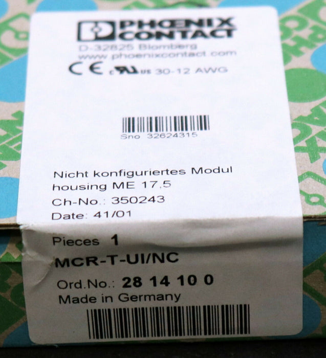 PHOENIX CONTACT Temperaturmeßwandler Analoge Signalverarbeitung MCR-T/UI/NC