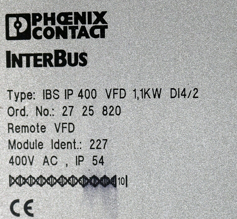 PHOENIX CONTACT Frequenzumformer Remote digital IN/OUT IBS IP400  2725820 E:09