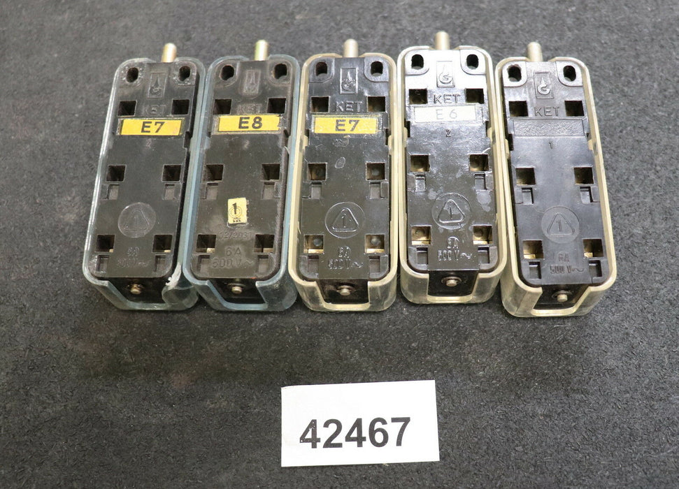 KET DDR 5 Stück Mikroschalter Taster 6A 500V gebraucht