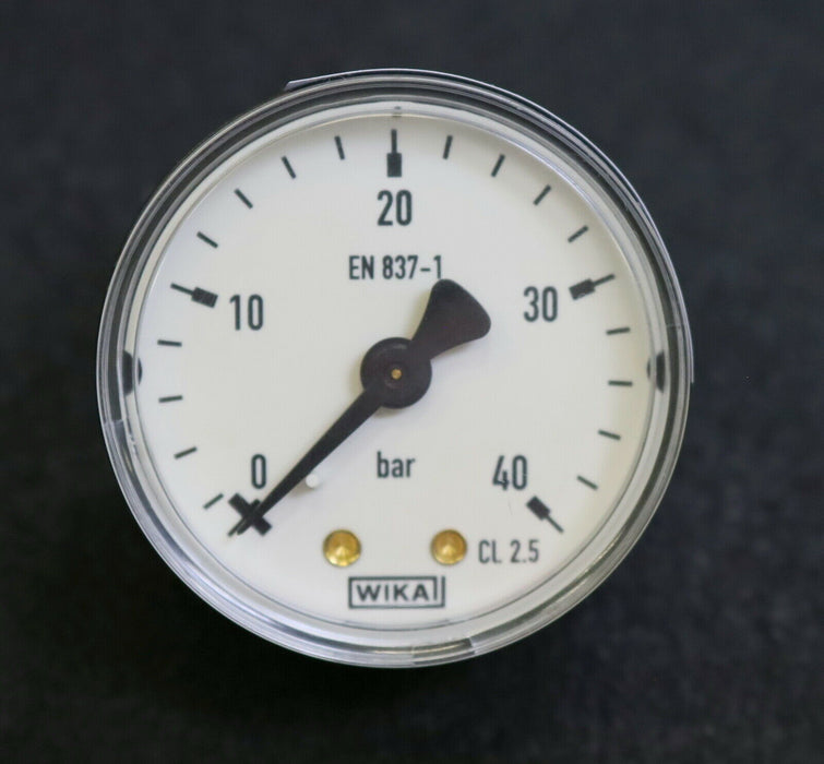 WIKA Manometer pressure gauge 0-40bar waagrecht Anschlussgewinde G1/4“