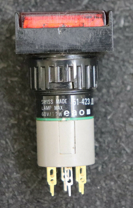 EAO 3 Stück Druckschalter rot Switch Pushbutton DPST-1NO/1NC 100mA 48V 1,2W