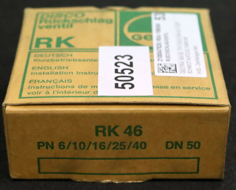 GESTRA DISCO Rückschlagventil RK46 PN6-40 DN50 2" Stahl 1.4006 z.B. für SCHMIDT