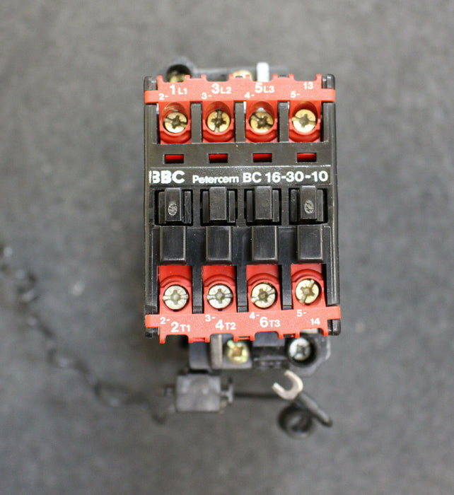 BBC PETERCEM Schütz Contactor BC16-30-10 220VDC Ith=28A Ui=690VAC